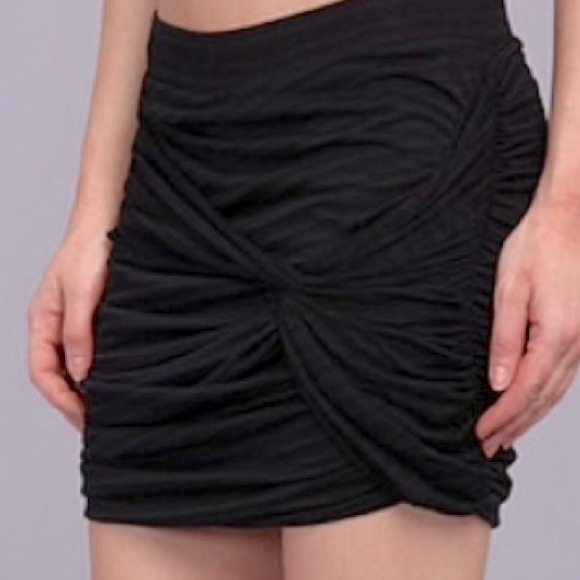 Free People Dresses & Skirts - Free People Black Twisted Front Mini Skirt